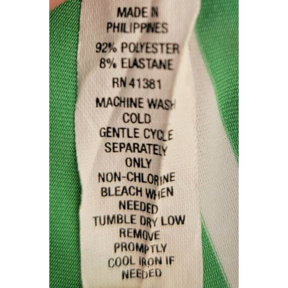 RLX Ralph Lauren Men XL Green White Stripe Performance Polo Shirt Casual Stretch - Picture 13 of 13